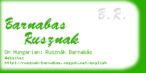 barnabas rusznak business card